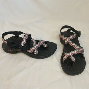 Chaco Black and Pink Women's Sandals